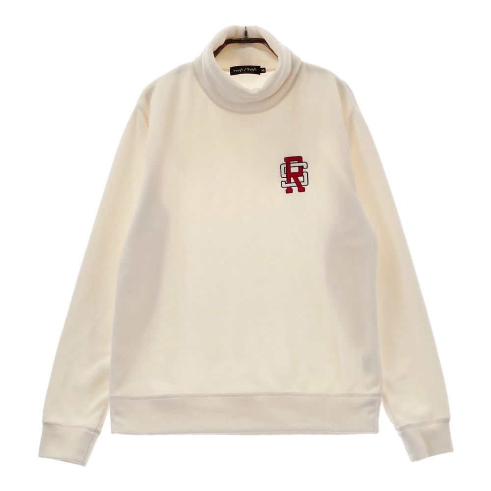 サイズ：M ROUGH&SWELL ラフアンドスウェル 2024年モデル フリース ハイネック 長袖Tシャツ ホワイト系 [240101673506] ゴルフウェア メンズ ストスト