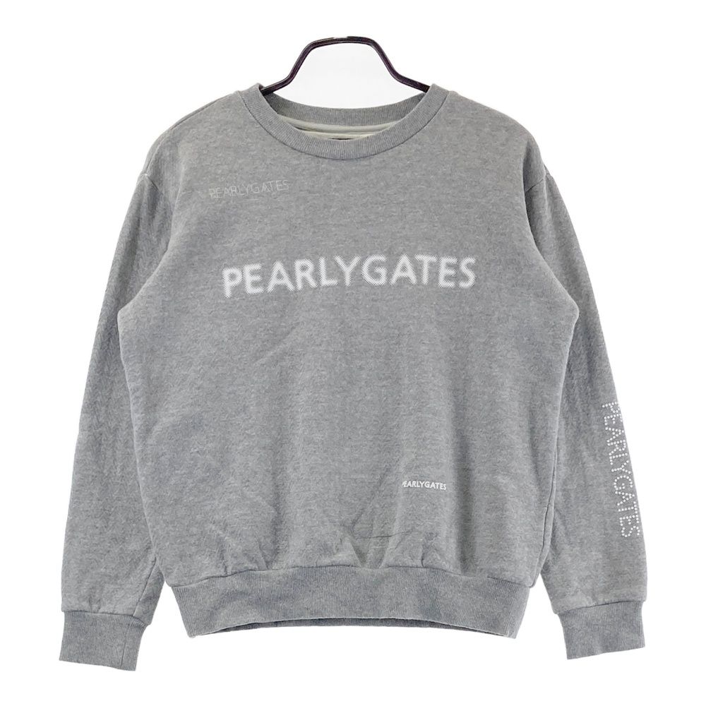 サイズ：1 PEARLY GATES パーリーゲイツ 2025年モデル スウェット トレーナー グレー系 [240101679362] ゴルフウェア レディース ストスト 8,910円