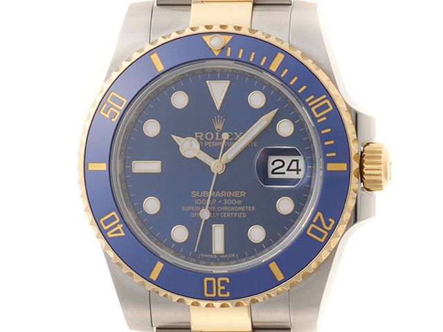 ROLEX ロレックス サブマリーナ デイト 116613LB 腕時計 ステンレススチール/K18イエローゴールド/セラミック ブルー文字盤 メンズ【中古】【472】SJ
