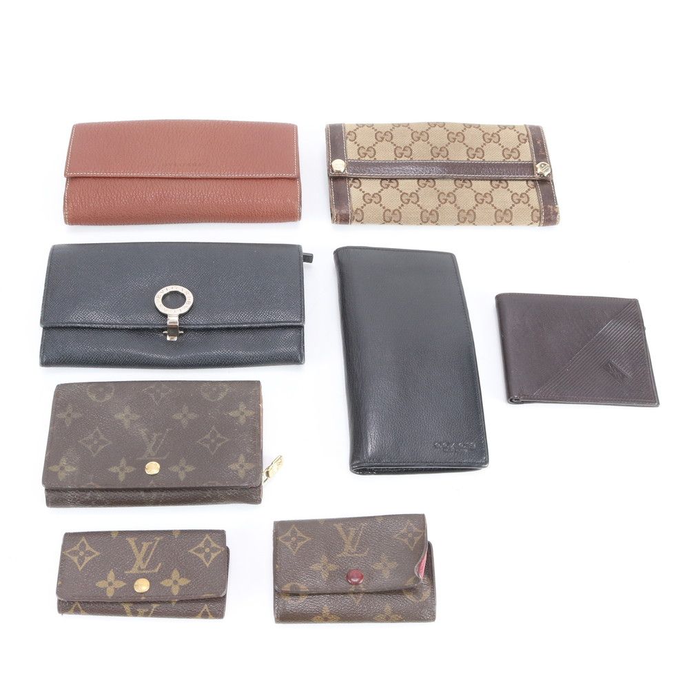 まとめ 8点 セット ルイヴィトン グッチ YSL など キーケース レザー 長財布 二つ折り ウォレット メンズ レディース EEM DZ11-7【中古】