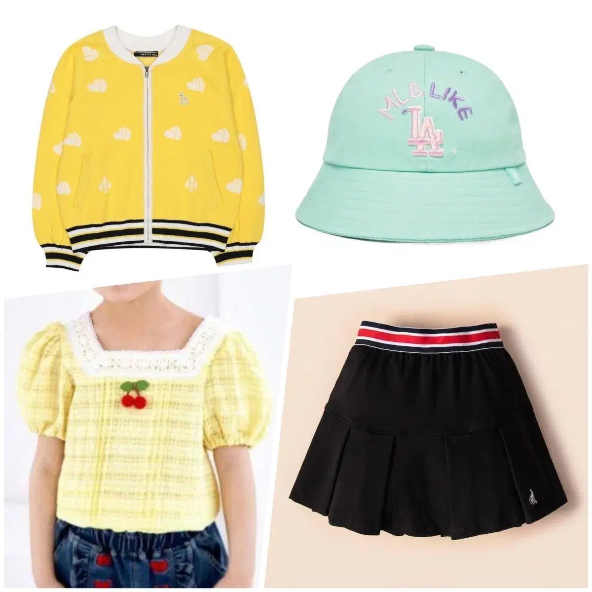 ヘジス ビーンポール MLB 女の子 外出服 4種 まとめ (1〜2回着用)