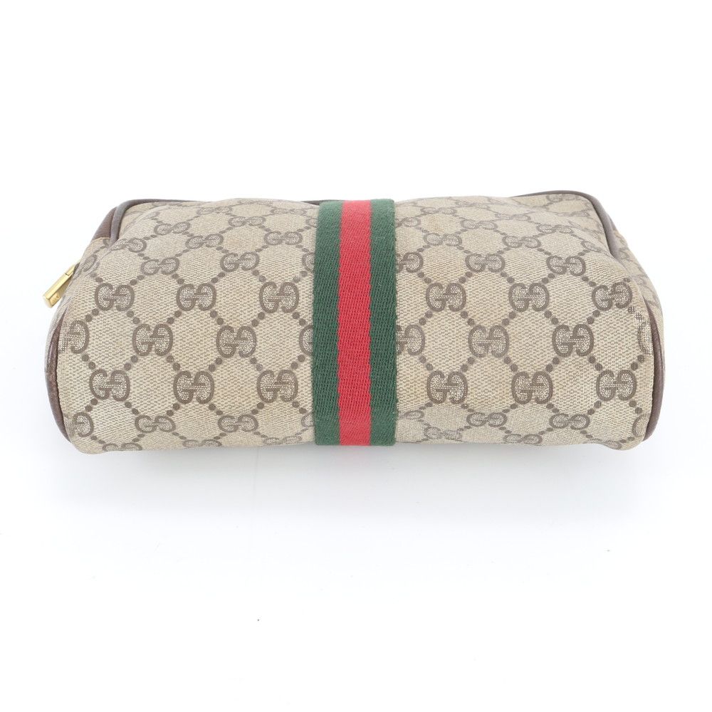 GUCCI グッチ クラッチバッグ ポーチ GGスプリーム シェリーライン GUCCI グッチ シェリーライン ベージュ ブラウン GGスプリーム