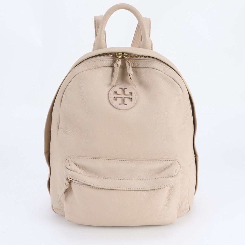 美品 トリーバーチ ベージュ レザー リュックサック リュック バックパック バッグ 本革 ブランド レディース REM DZ11-4【中古】