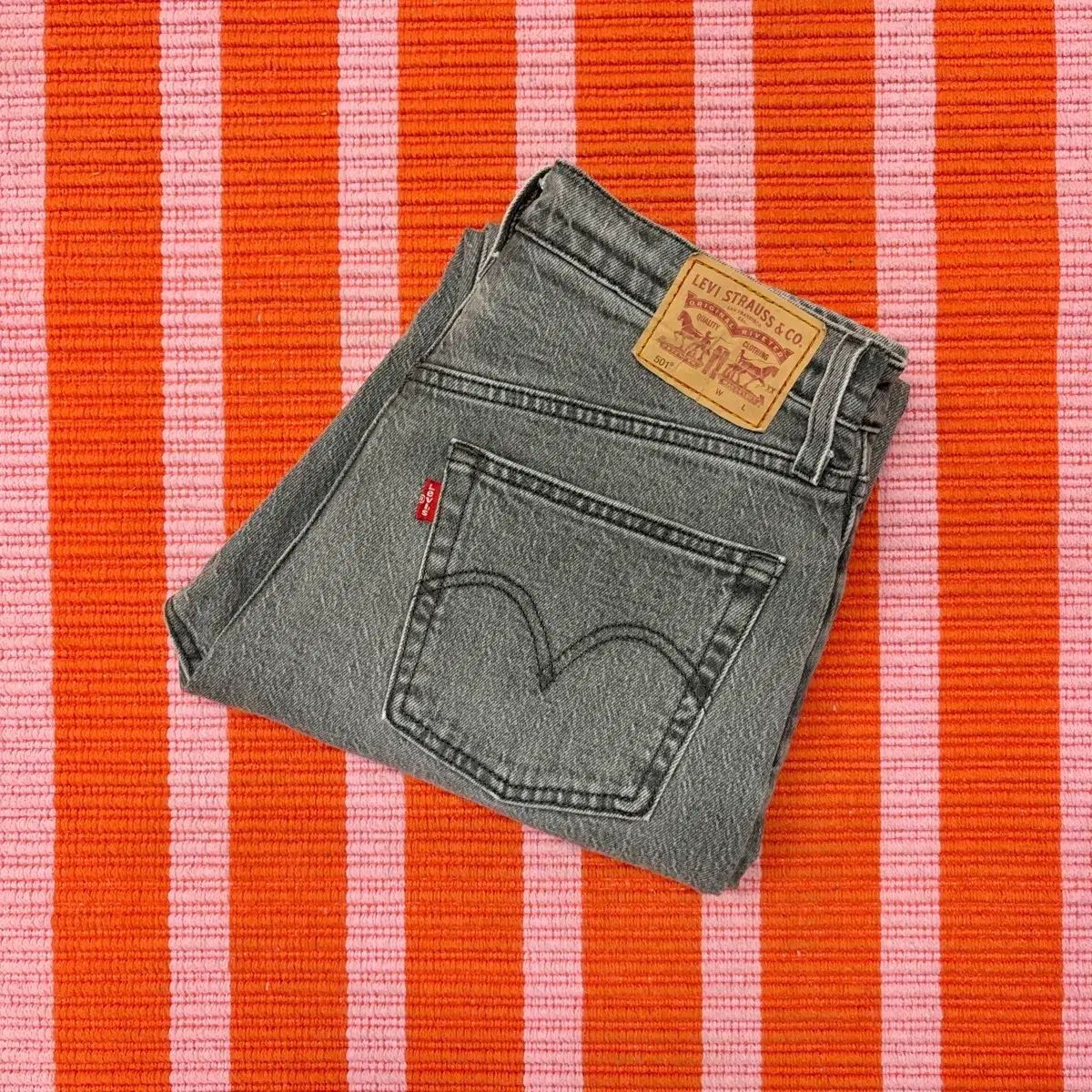 リーバイス 501 グレー デニム パンツ (30)