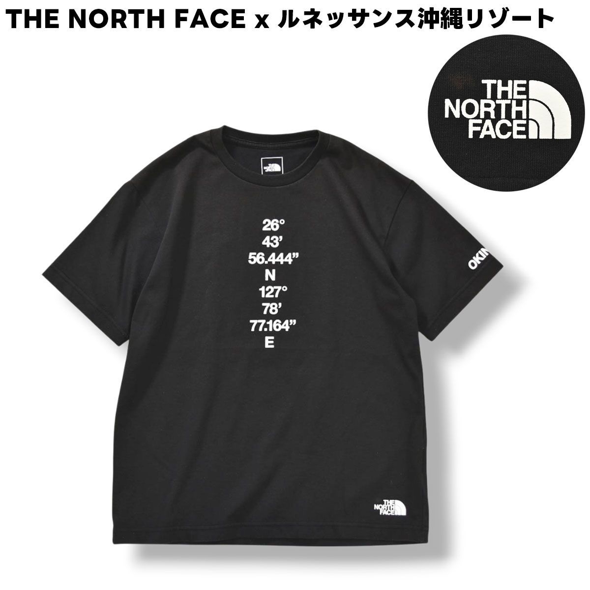 【ゴールドウィン製】 ノースフェイス THE NORTH FACE x ルネッサンス Renaissance 沖縄 リゾート 限定 プリント デザイン Tシャツ M ブラック メンズ