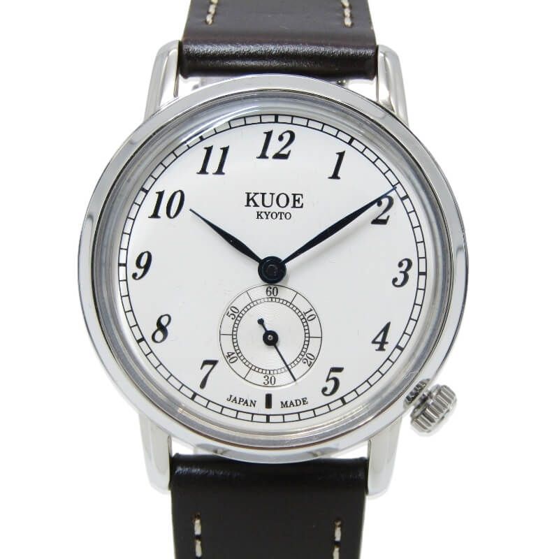 美品 KUOE クオ OLD SMITH 90-007 自動巻き スモールセコンド 35mm ブルースティール針 コードバン レザー 青針 ホワイト 白 28012449 31,395円