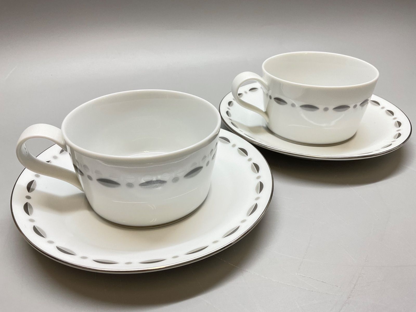 M169 TIFFANY&Co ティファニー グラマシー カップ ソーサー ペア 4点セット コーヒーカップ ティーカップ