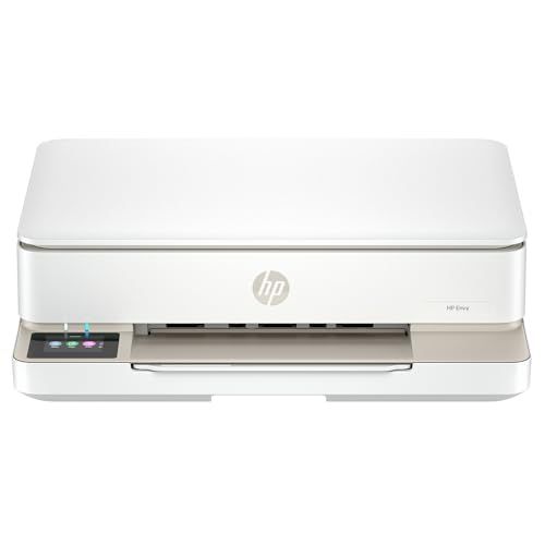 HP プリンター A4 インクジェット 複合機 ENVY 6120 Wi-Fi 無線LAN対応 自動両面印刷 スマホ対応 前面給紙 カラータッチパネル搭載 インク切れでも安心 シングルカートリッジ対応 ホワイト (714G6A0-AAAA)t