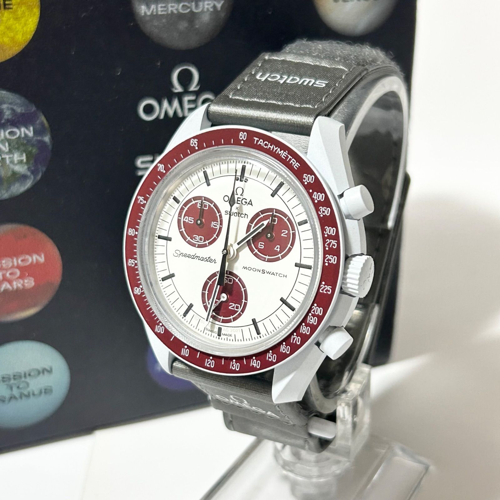 OMEGA オメガ スウォッチ ミッショントゥプルート SO33M101 QZ クロノ 