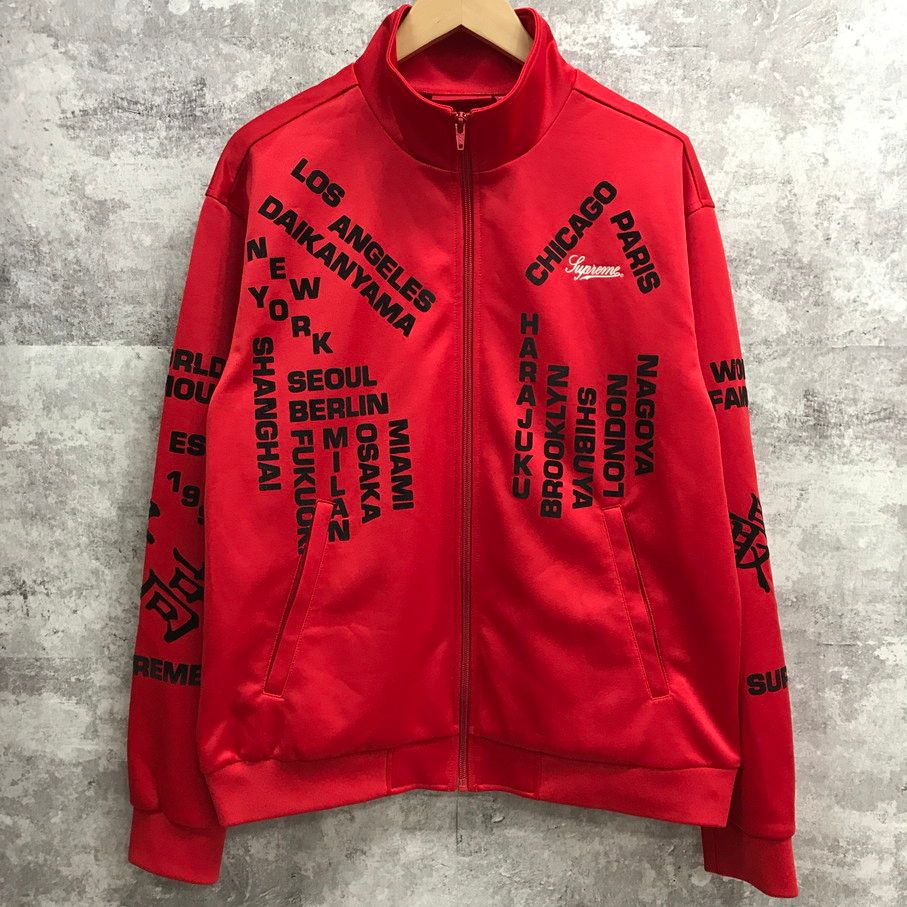 極美品 HOLIDAY ホリデイ 25SS TRACK JACKET レッド Supreme 25SS World Wide Tricot Track Jacket シュプリーム トラック