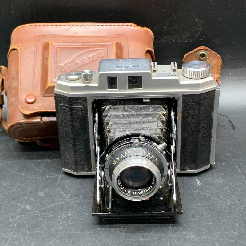 S475 クラシック 蛇腹カメラ 三浜精工 ミハマ Mihama MODEL-ⅢA ケース傷み 動作未確認 中古