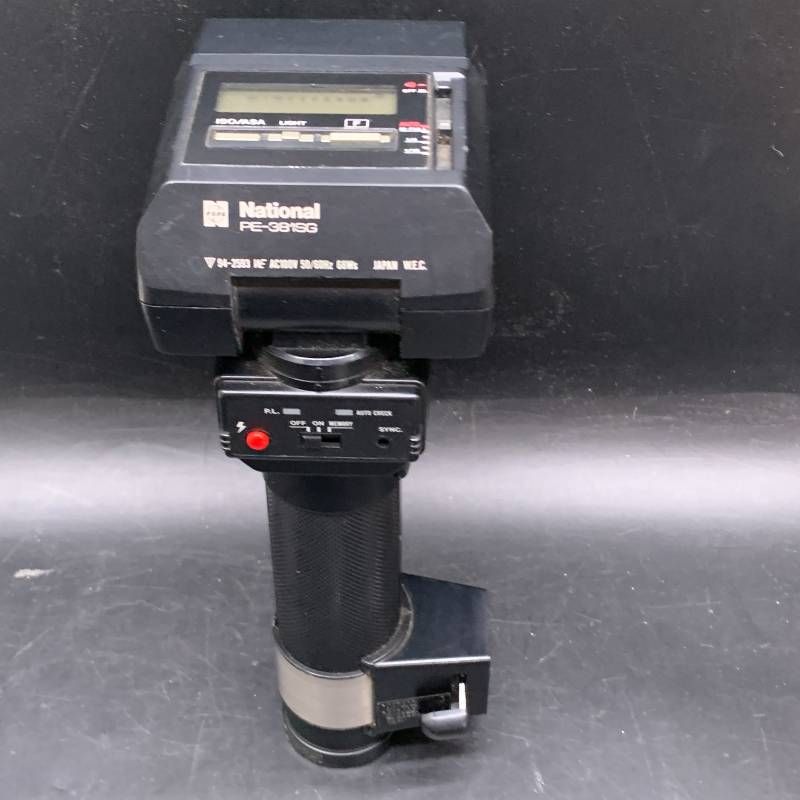 S409　National製　フィルムカメラ用オートストロボ「PE-381SG　ナショナル　ジャンク・動作未確認