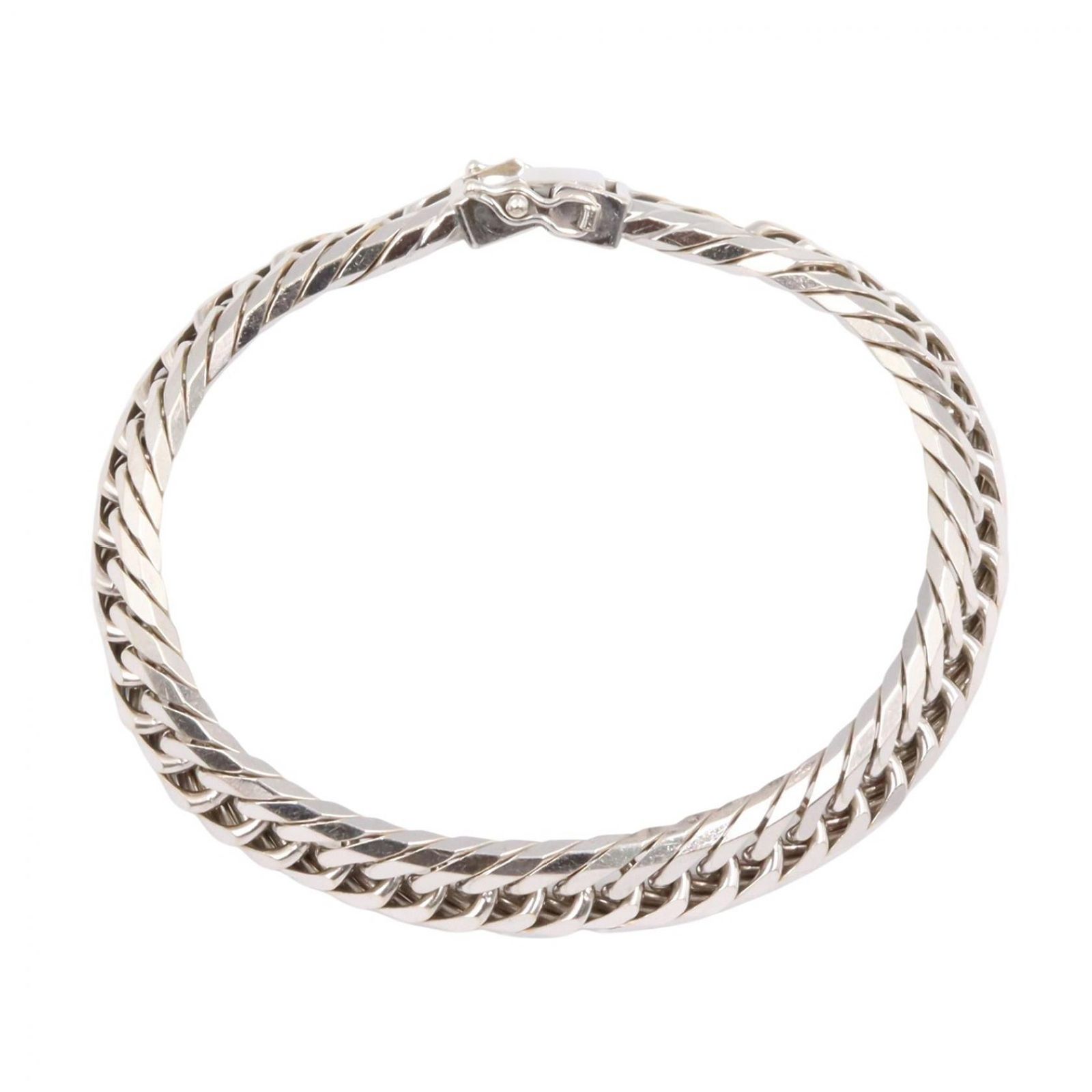 ジュエリー JEWELRY ブレスレット 8メンT キヘイブレスレッド 8ﾒﾝT 51.3g 腕回19cm K18WG（ホワイトゴールド） キヘイブレスレッド ユニセックス Used B