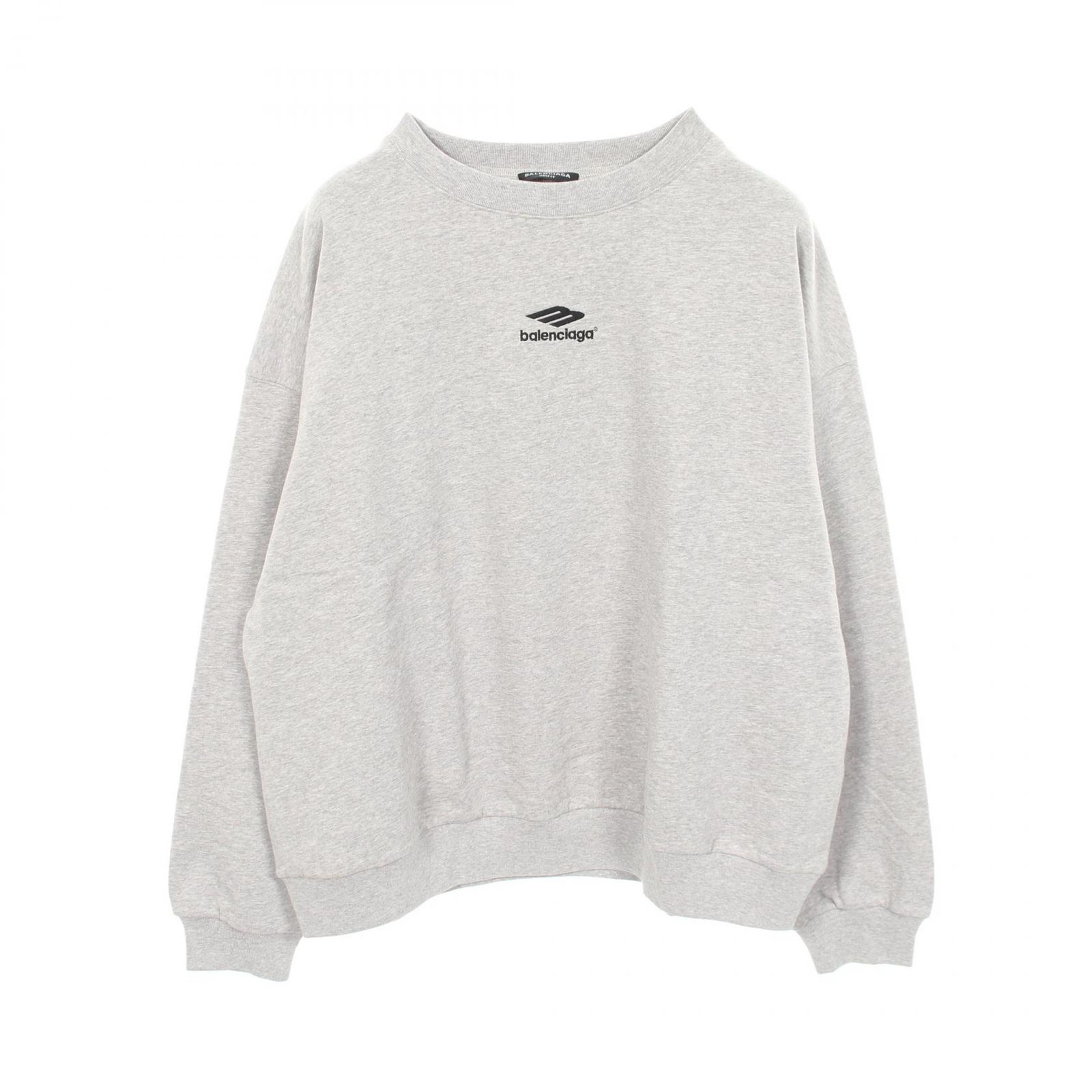 バレンシアガ BALENCIAGA スウェット ロゴ刺繍 グレー コットン スウェット ユニセックス Used A