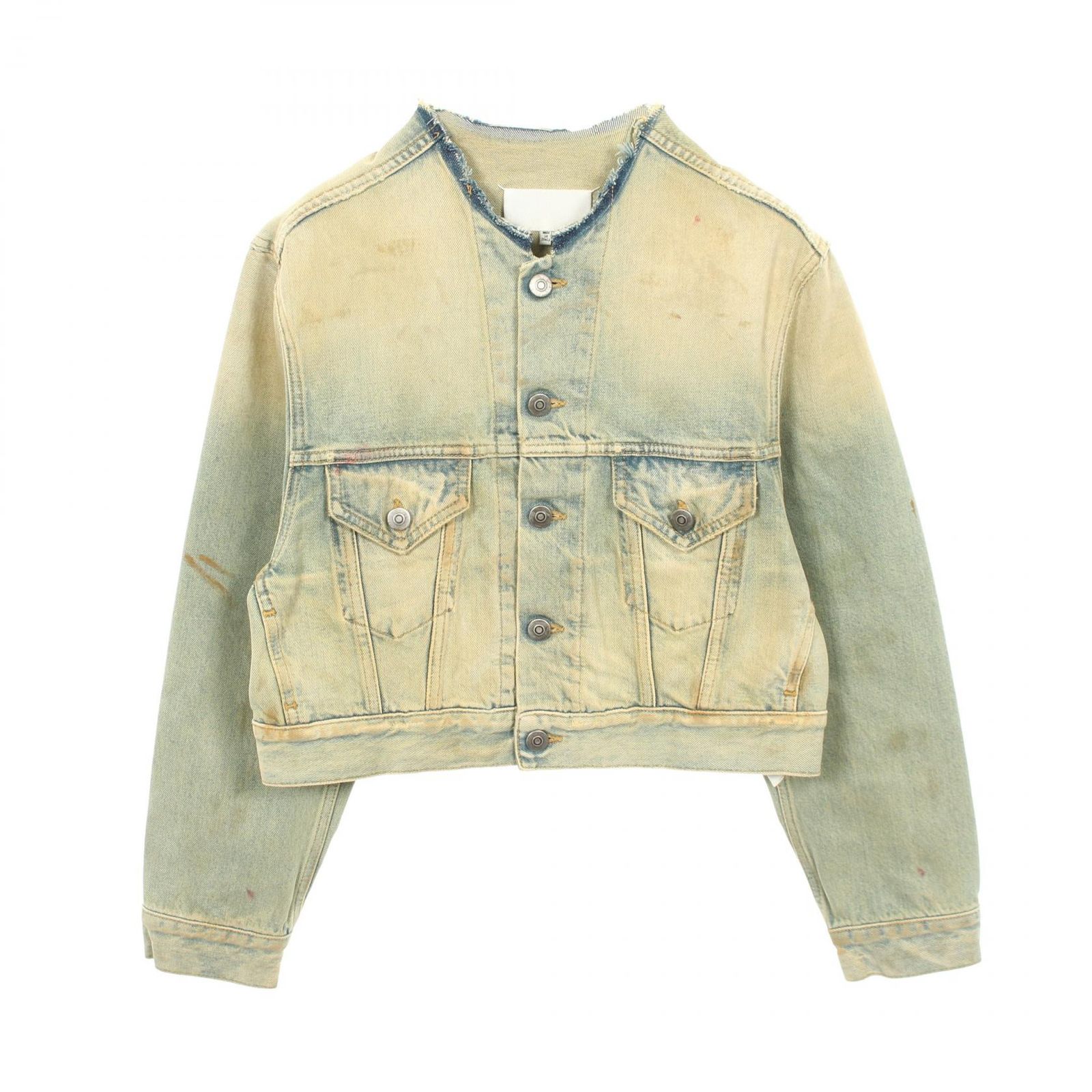 メゾン マルジェラ Maison Margiela デニムジャケット ダメージ加工 カットオフ クロップド その他 ジャケット レディース Used A