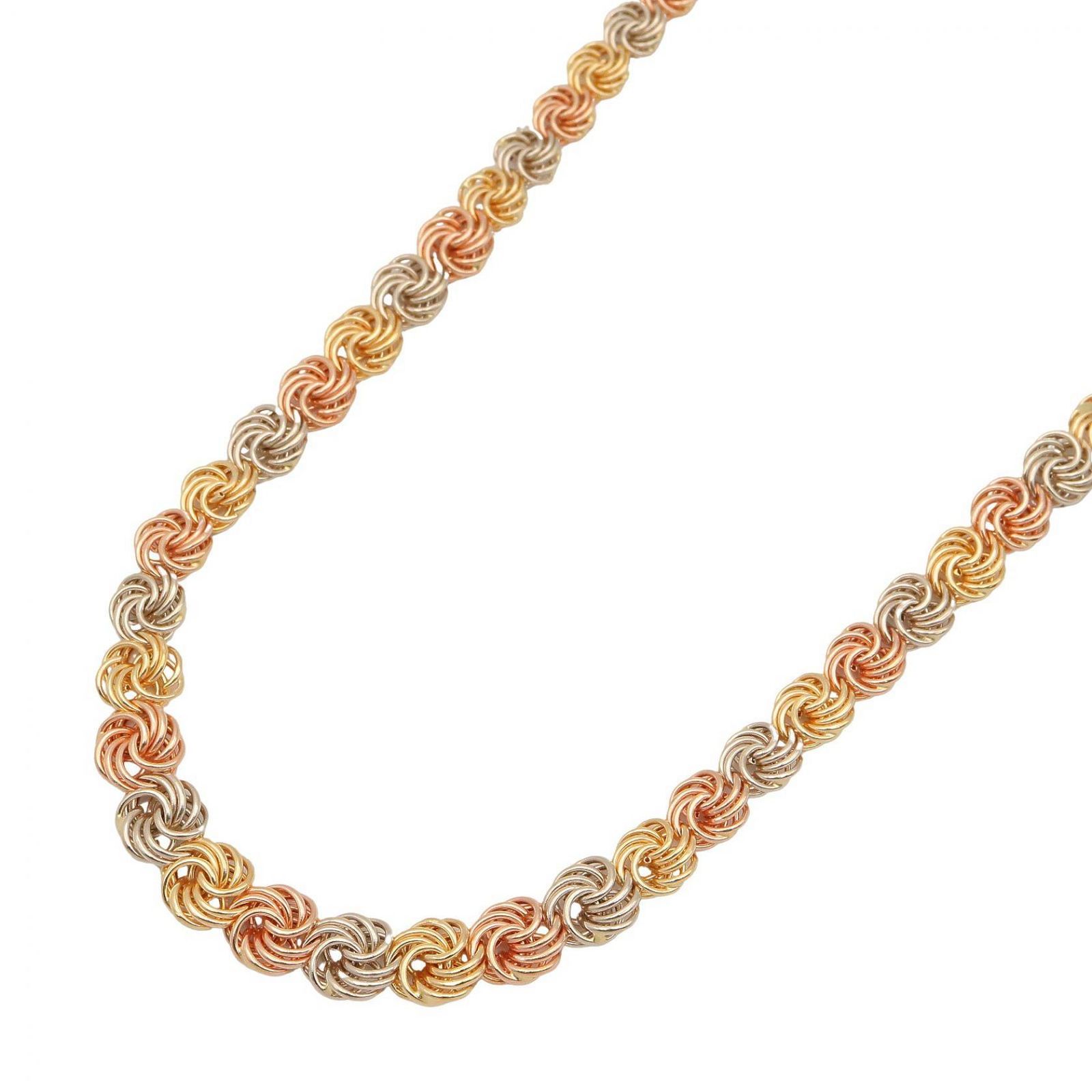 ジュエリー JEWELRY ネックレス 750スリーゴールド ネックレス 750スリーゴールド 11.2g 首回り41.5㎝ K18(イエローゴールド) K18WG(ホワイトゴールド) ネックレス