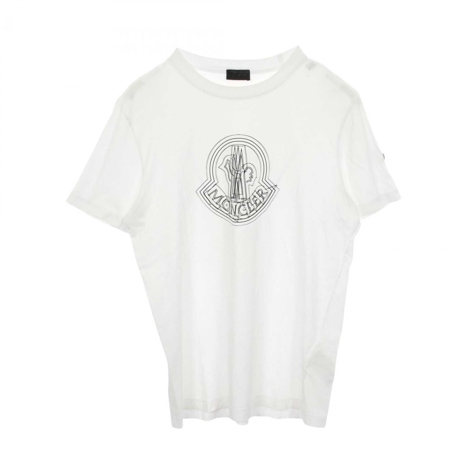 モンクレール MONCLER 半袖Tシャツ ロゴ クルーネック J10918C00028 コットン ロゴTシャツ メンズ Used B