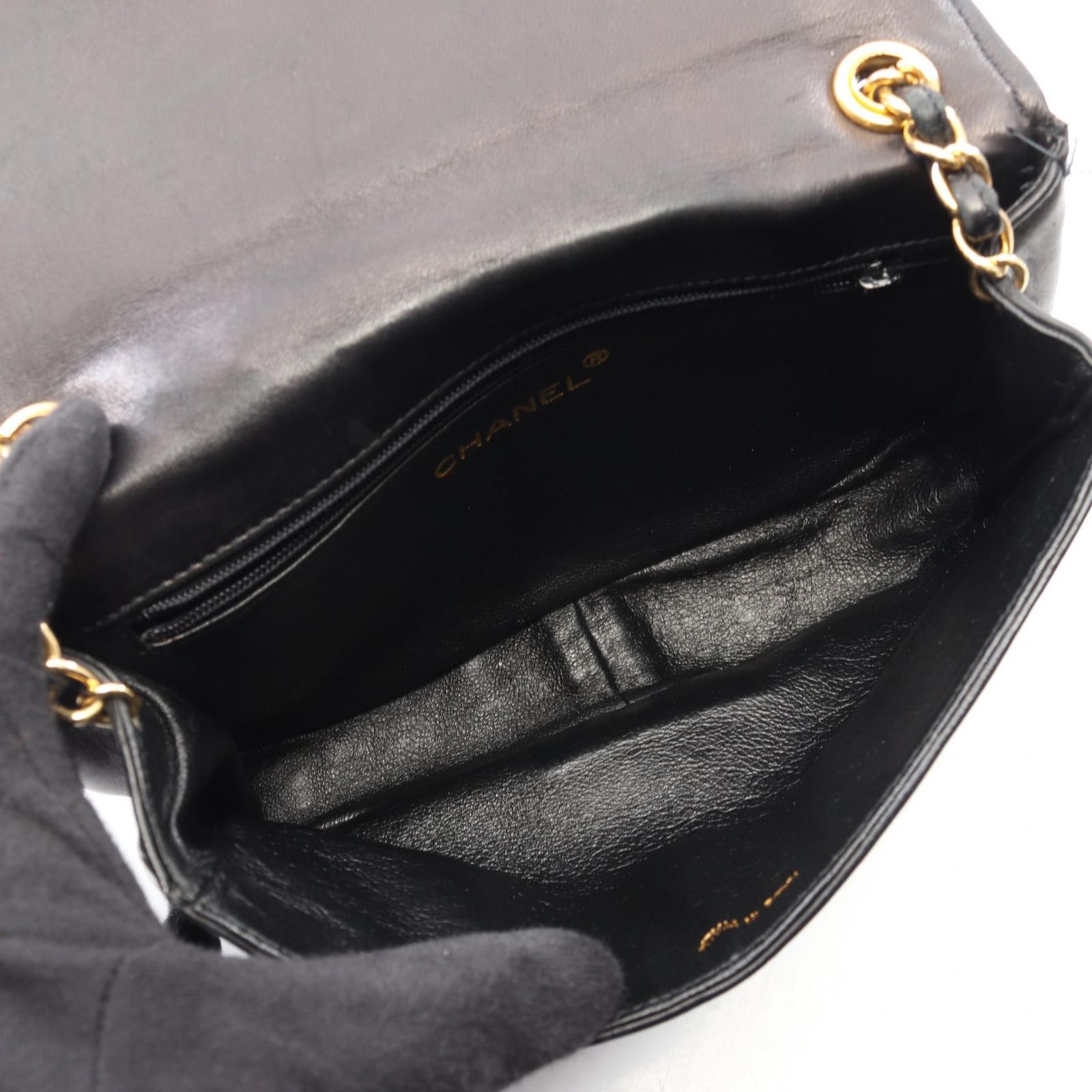 シャネル CHANEL ココマーク ショルダーバッグ バッグ ラムスキン（羊革） レディース ブラック系 【中古】 CHANEL - シャネル CHANEL ココマーク ショルダーバッグ バッグ