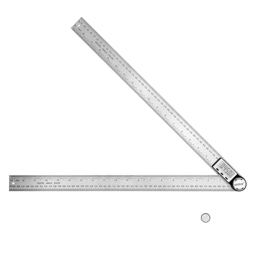 デジタル角度ゲージ 500mm 角度計 金属製 アングルメーター 0-360°測定範囲 角度定規 LCD液晶画面 角度測定 長さ測定 大文字で読みやすい 持ち運び便利 自動電源オフ 日本語取説付き(沖縄・離島の方発送不可）) fbf94c03
