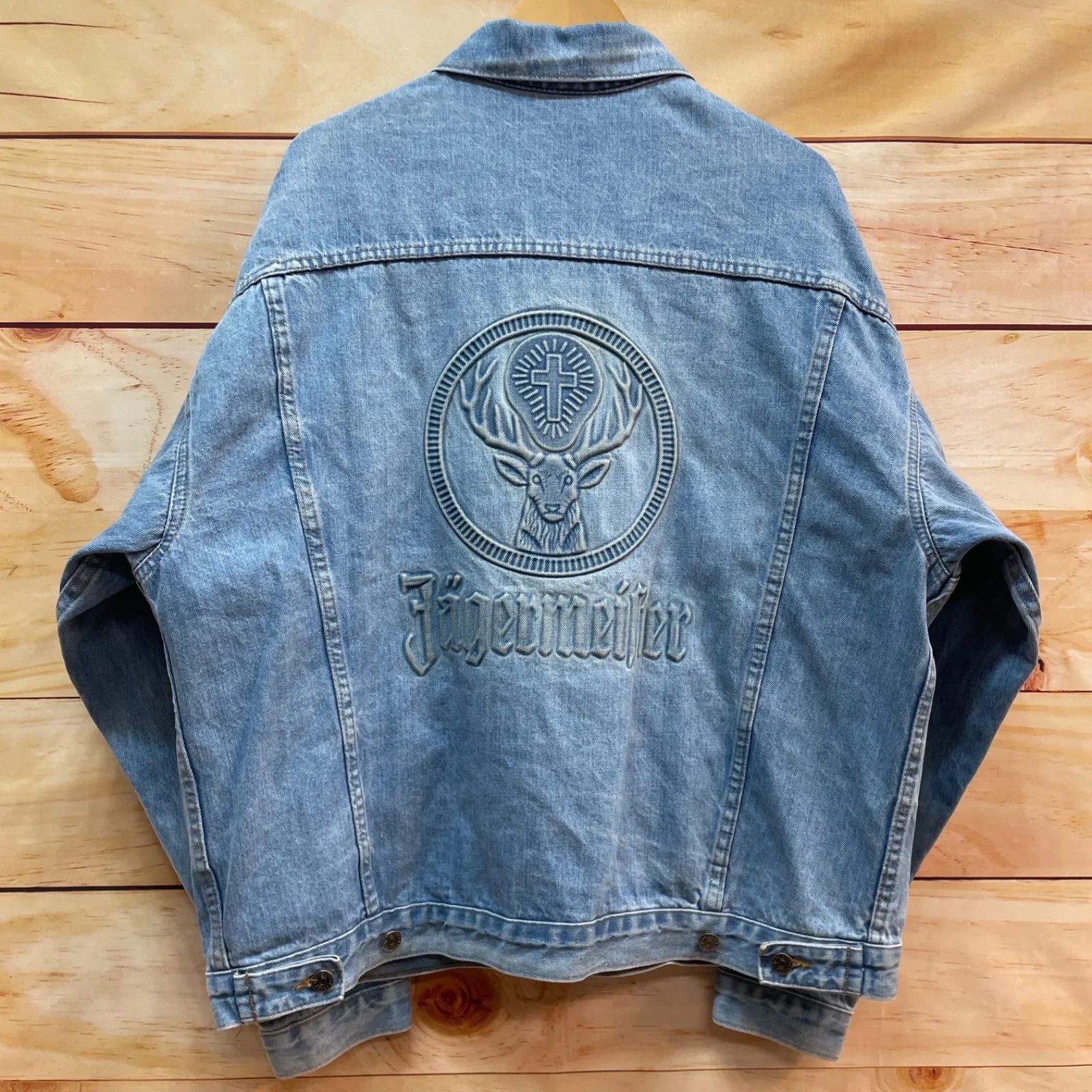 80s 90s USA製 Jägermeister イェーガーマイスター ヴィンテージ デニムジャケット XL