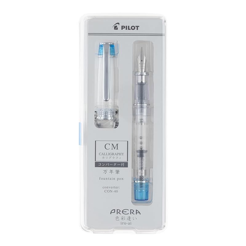 【新品】 PILOT 万年筆 プレラ PRERA 色彩逢い CM カリグラフィ 透明ライトブルー PFPR1TLBCM