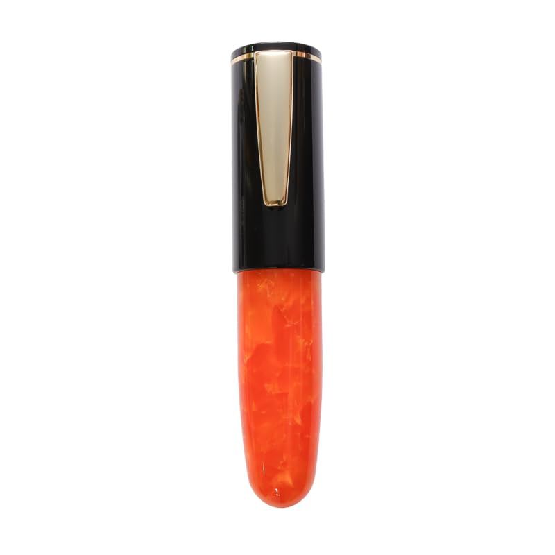 【新品】 万年筆 WANCHER 1×one×wan PoChaCo・ブラックチョコオレンジ Mini Fountain Pen (アイドロッパー式, ブラックチョコオレンジ, M 中字)