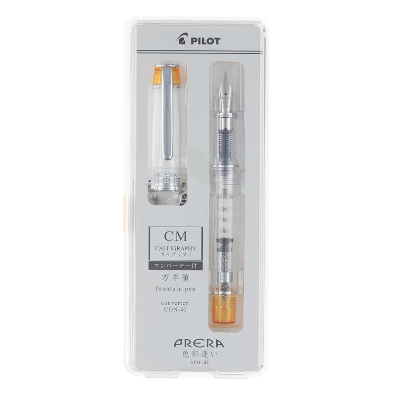 【新品】 PILOT 万年筆 プレラ PRERA 色彩逢い CM カリグラフィ 透明オレンジ PFPR1TOCM