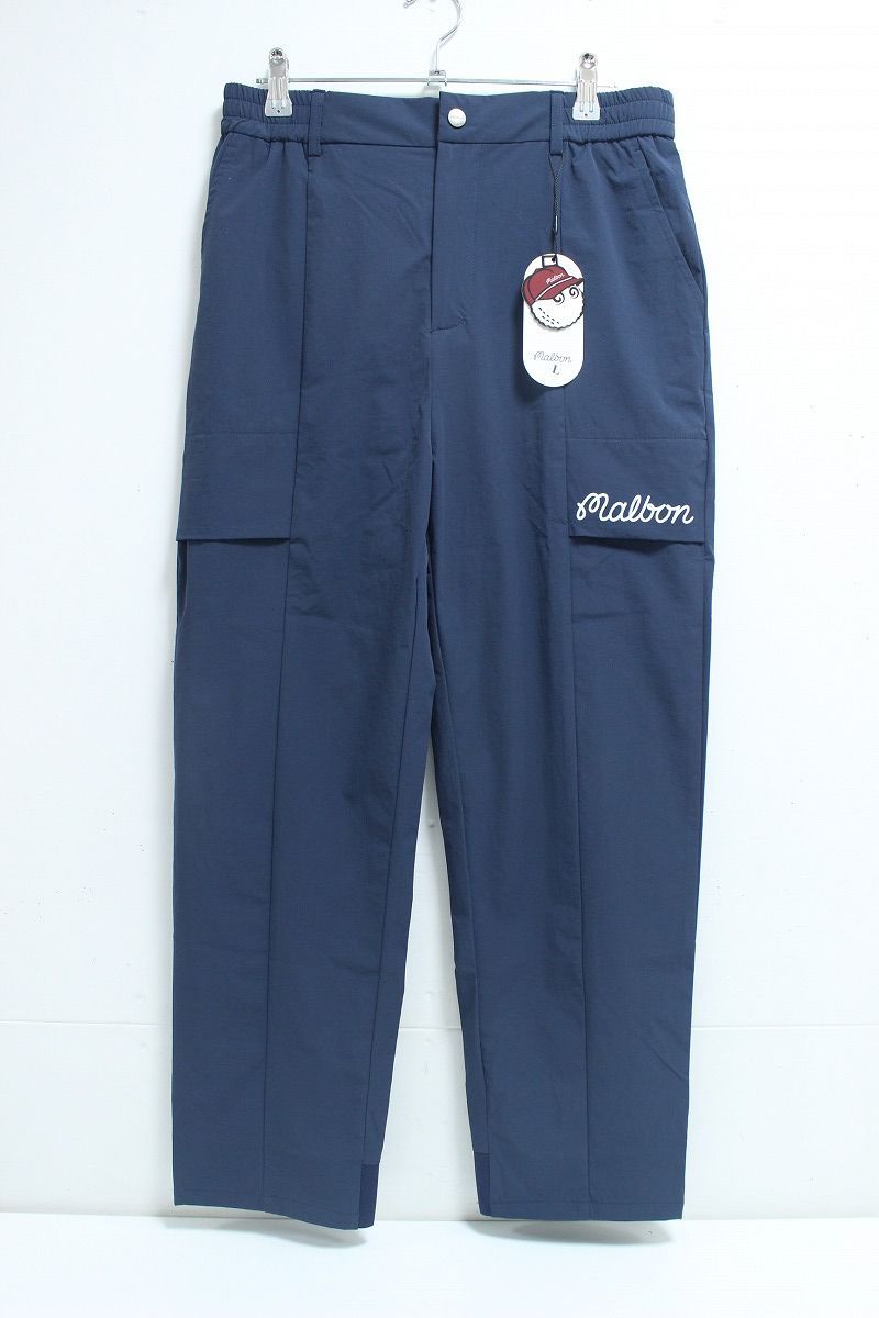 【未使用保管品】 malbon golf マルボンゴルフ パンツ メンズ Lサイズ ネイビー 5-F102Y/1/080