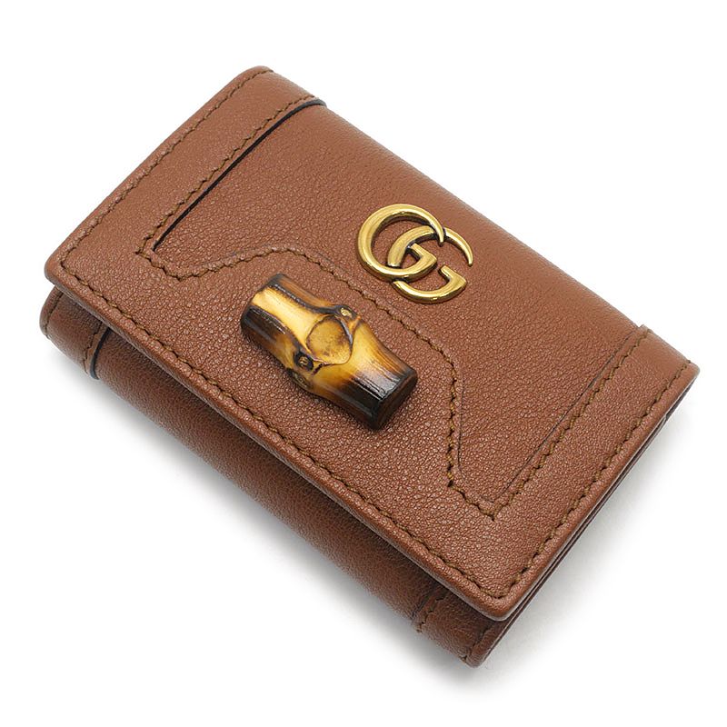 グッチ GUCCI ダイアナ バンブー 6連キーケース ブラウン 箱・保存袋付