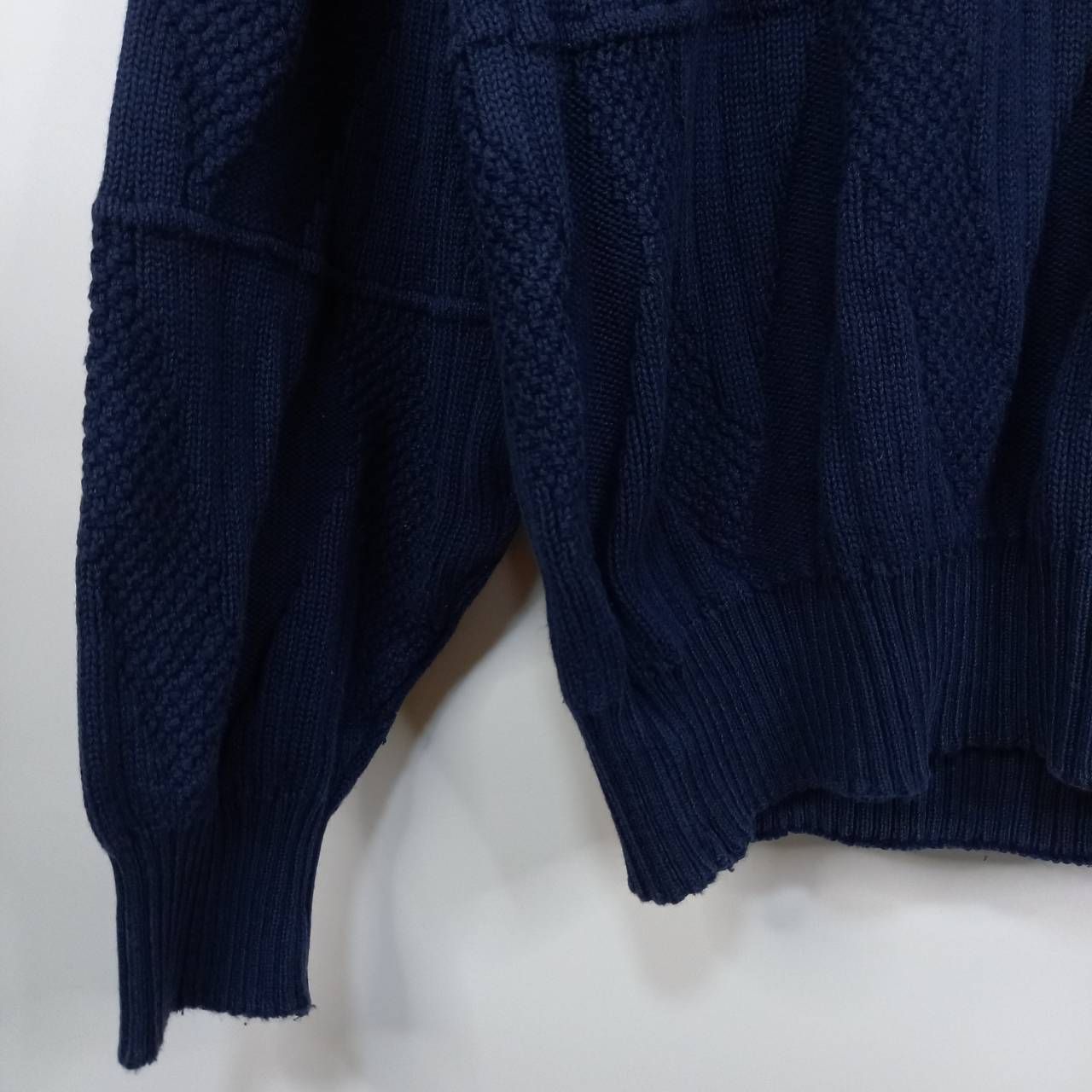 フレンチラコステ コットン ニット セーター ケーブル 刺繍ロゴ 