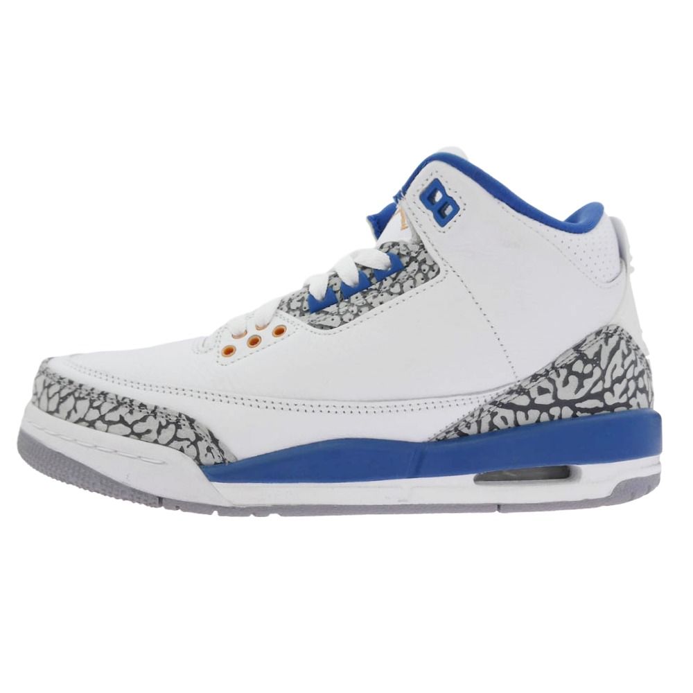 NIKE ナイキ 23SS DM0967-148 GS Air Jordan 3 Retro True Blue and Copper GS エアジョーダン3 レトロ トゥルーブルー アンド コッパー スニーカー ホワイト系 ブルー系 25cm【中古】