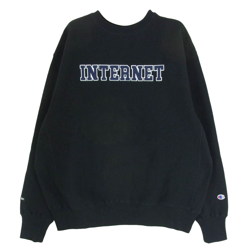 メルセデスアンカーインク MERCEDES ANCHOR INC. ×Champion チャンピオン REVERSE WEAVE CREW SWEAT リバースウィーブスウェット トレーナー ブラック系 L【中古】