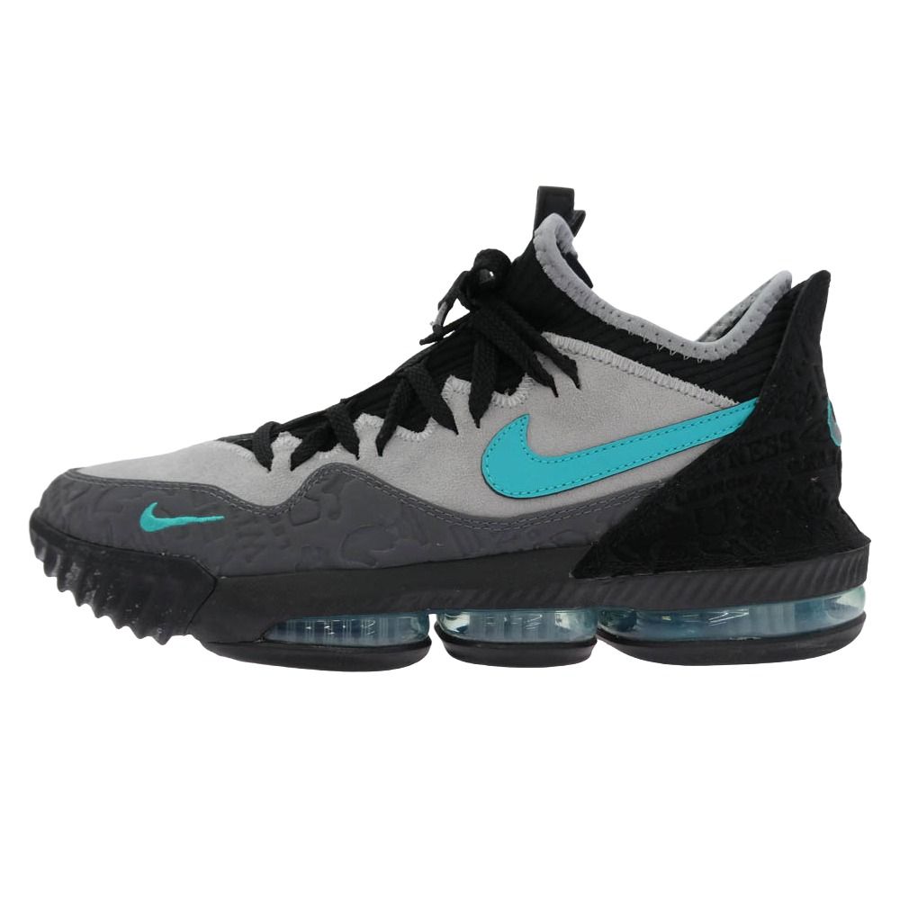NIKE ナイキ CD9471-003 × atmos LeBron 16 Clear Jade レブロン クリアジェイド スニーカー ブラック系 グレー系 28cm【中古】