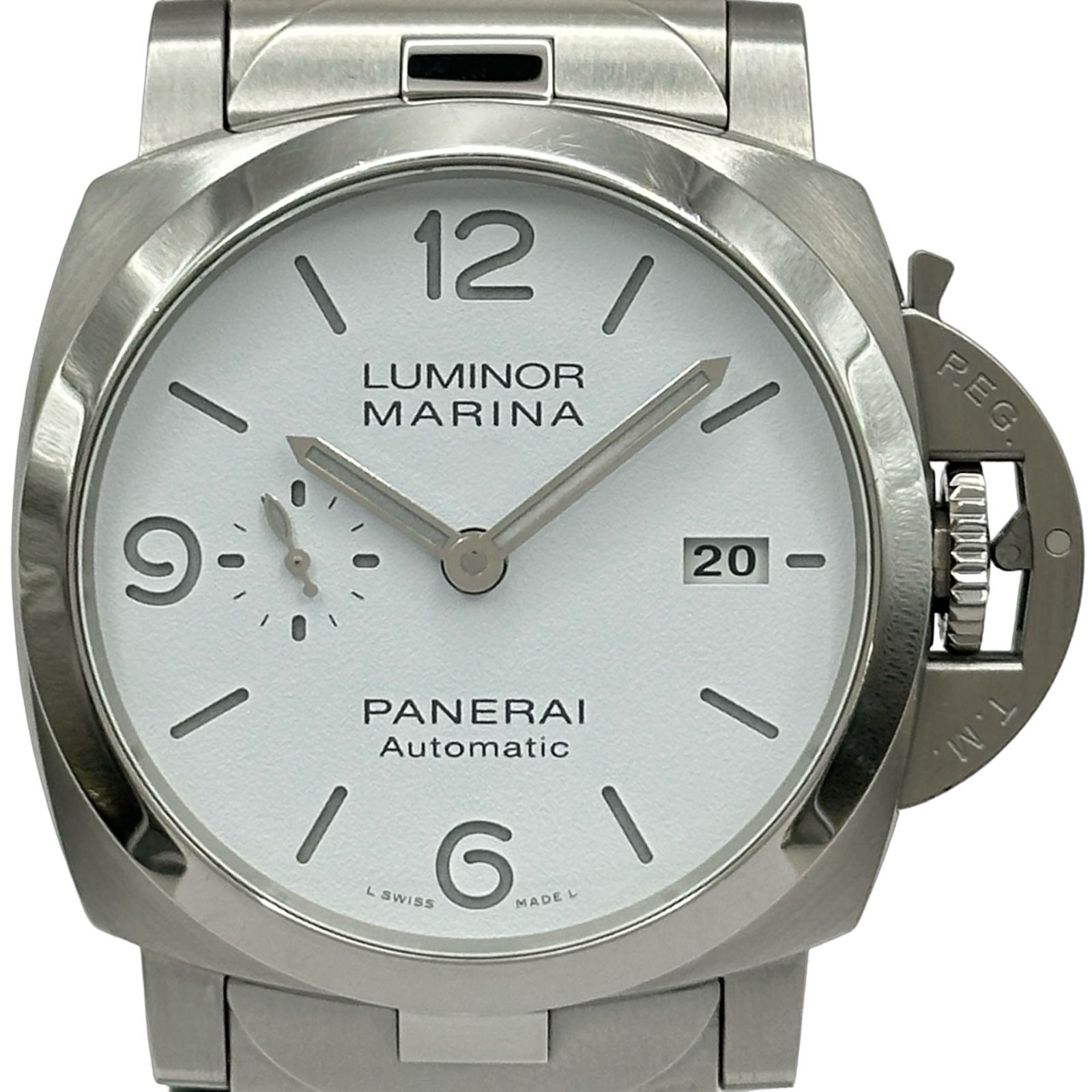 パネライ PANERAI ルミノール マリーナ PAM01564 ホワイト ステンレススチール 自動巻き メンズ 腕時計