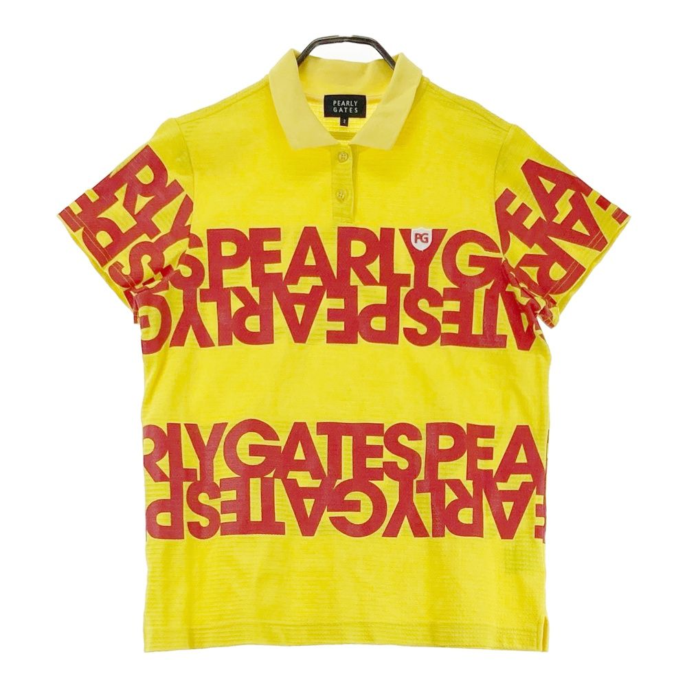 サイズ：2 PEARLY GATES パーリーゲイツ 半袖ポロシャツ イエロー系 