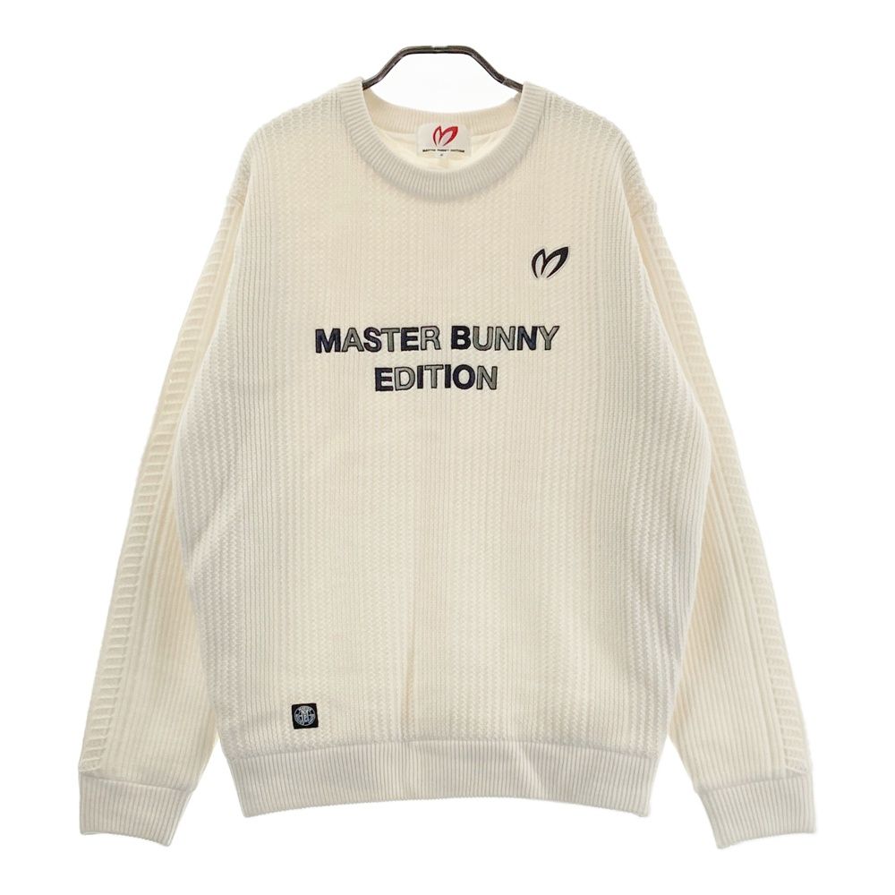サイズ：5 MASTER BUNNY EDITION マスターバニーエディション 2024年モデル 裏地付 長袖ニットセーター ホワイト系 [240101679614] ゴルフウェア メンズ ストスト 11,880円