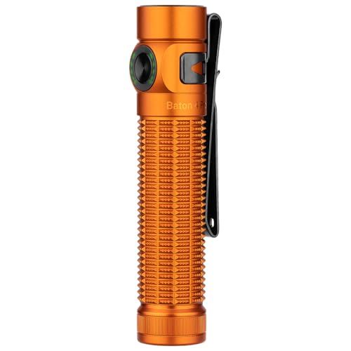 OLIGHT(オーライト) Baton 4 Pro led懐中電灯 小型 ハンディライト 充電式 強力 1600ルーメン 高輝度 登山用 IPX6防水 防災 停電対策 緊急用 耐衝撃 (オレンジ)ｍａ