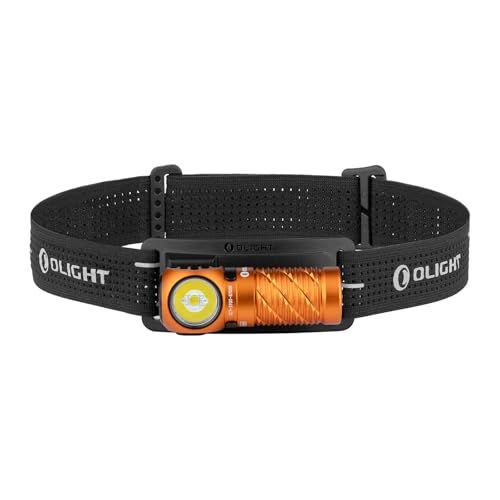 OLIGHT(オーライト) Perun 3 Mini LED ヘッドライト 充電式 懐中電灯 ヘルメットライト フラッシュライト 白＆赤 1250ルーメン 155メートル 6つの点灯モード 強力 角度調整可能 IPX8防水 軽量 センサー機能 アウトドア ｍａ