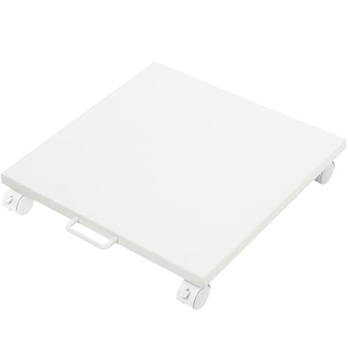 イーサプライ プリンター台 木製 キャスター 床置き ロータイプ 天板50×50cm 耐荷重40kg デスク下 スライダー オフホワイト EEX-PTS04ｍａ