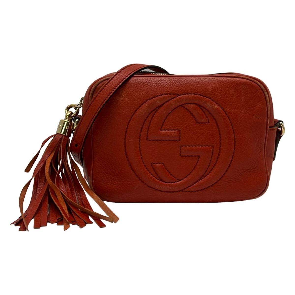 GUCCI(グッチ) ショルダーバッグ ソーホー 308364 オレンジ タッセル レザー