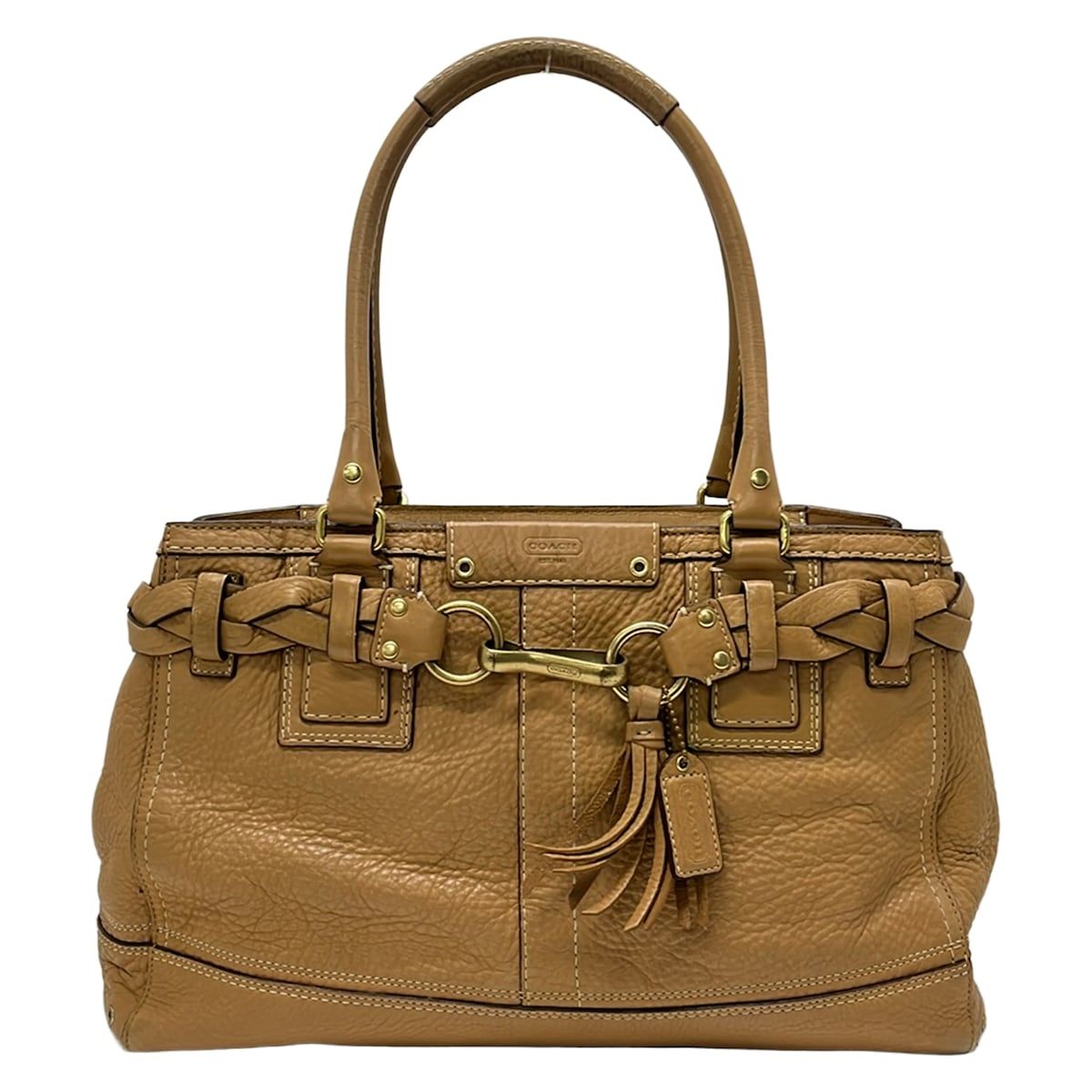 COACH(コーチ) ショルダーバッグ キャリーオールハンプトンズ 10529 ライトブラウン レザー
