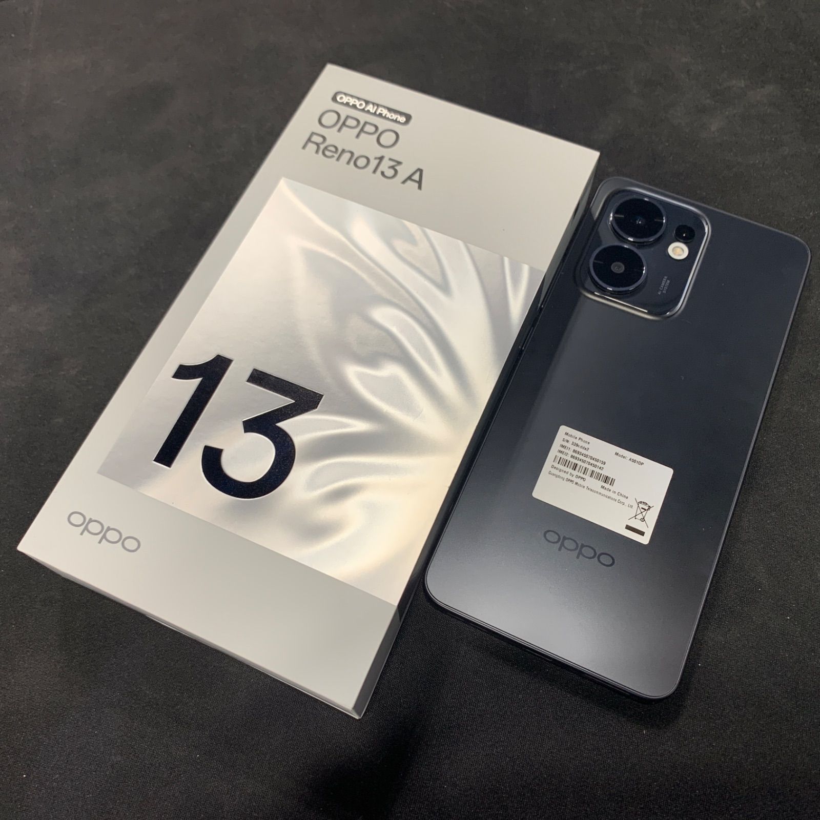 【美品】OPPO Reno13 A Y!mobile 128GB A501OP チャコールグレー
