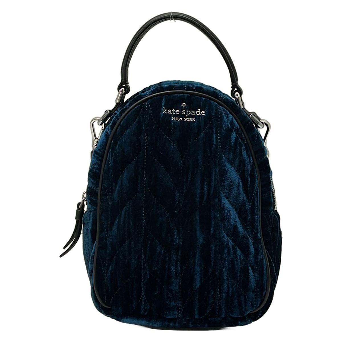 Kate spade(ケイトスペード) リュックサック美品 - ネイビー×黒 レザー