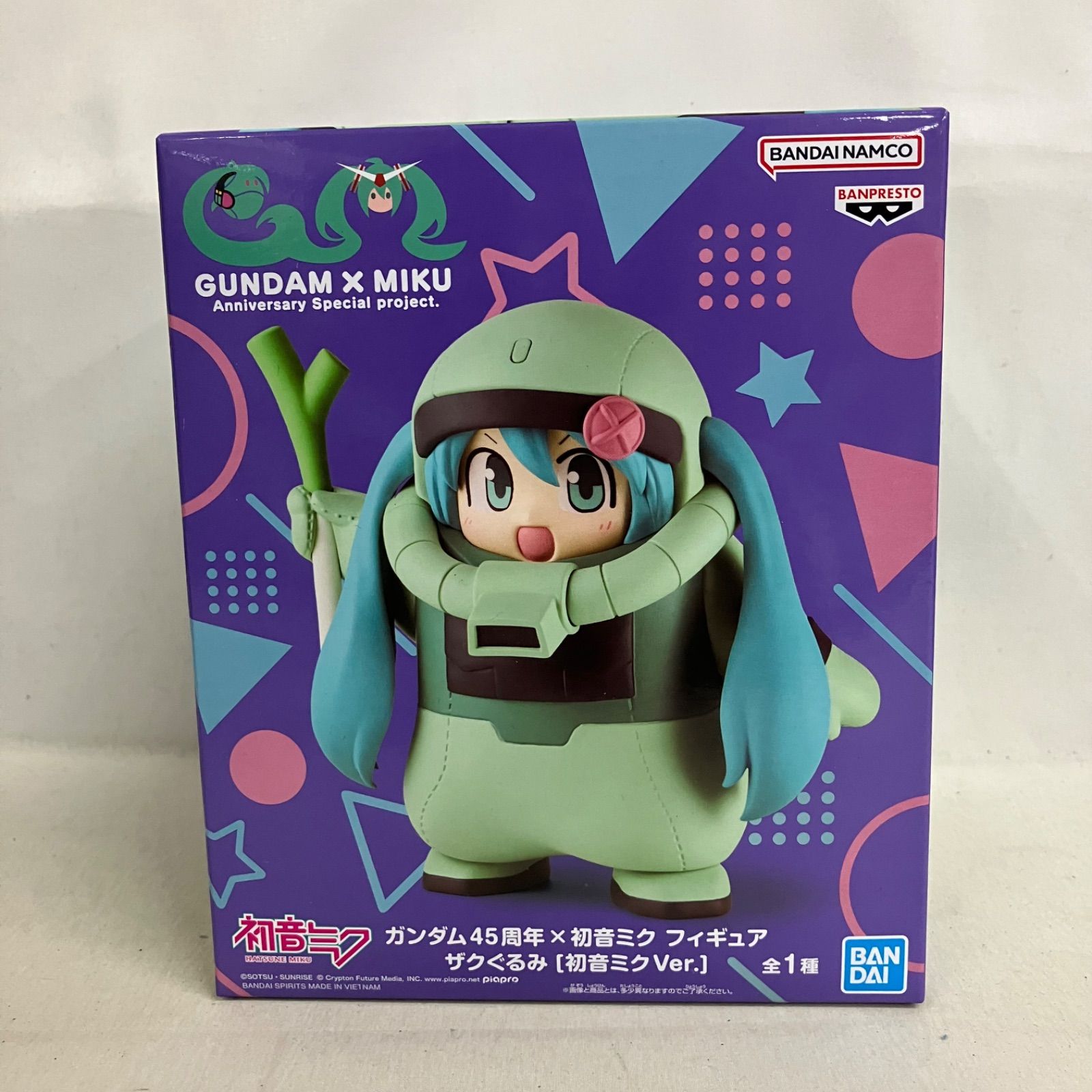 新品、未開封】ガンダム45周年×初音ミク フィギュア ザクぐるみ2種12個