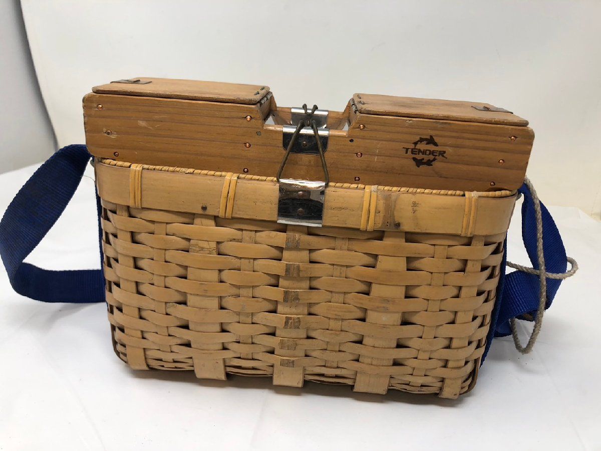 ◆TENDER　テンダー　魚籠　竹籠　魚入れ　ビク　中古◆15225
