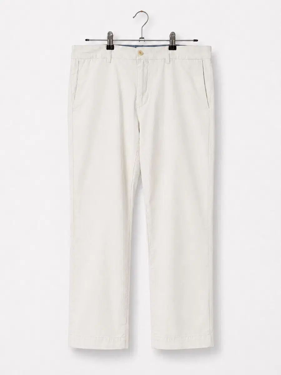 ポロ ほぼ新品 春 コットン ツイル パンツ 白 32