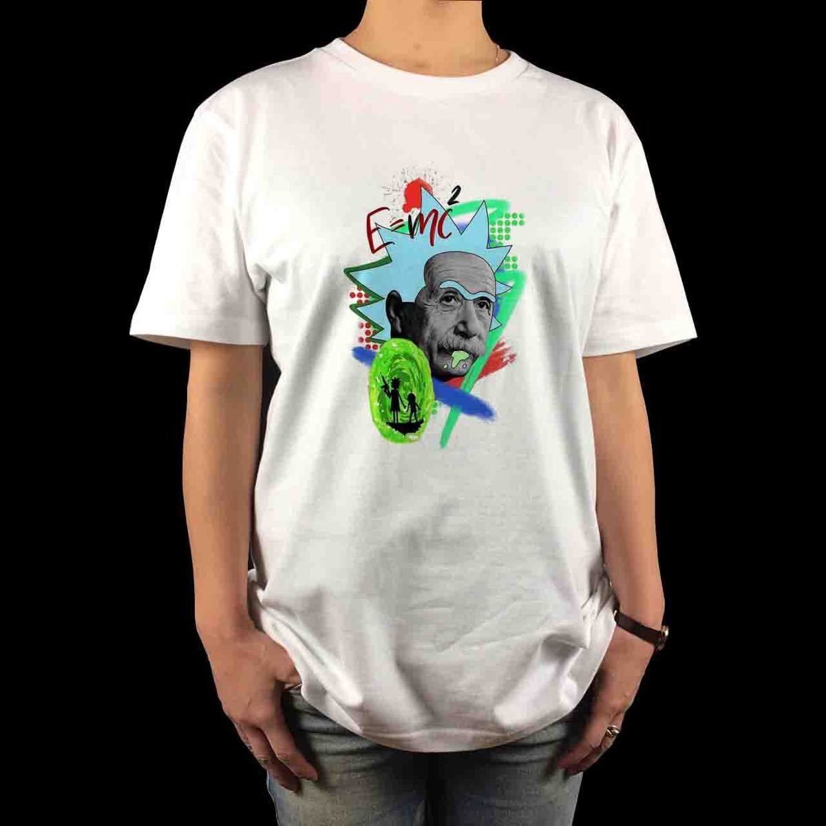 オリジナル Tシャツ アインシュタイン 相対性理論 天才物理学者 数式 ペイント アート Tシャツ S M L XL タイト ジャスト 大きい ビッグ オーバーサイズ メンズ レディース ユニセックス ピンククリーム