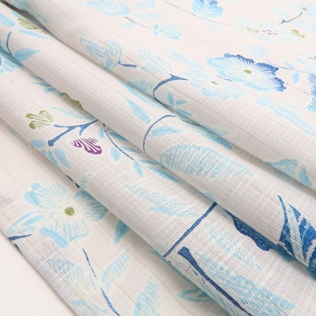❁tomihisa❁新品 夏単衣 青柳謹製 ROYALBATIK 草木染 お仕立て上がり品 正絹”爽やかな異国の風を十日町の美に染めて”トールサイズ 紬 6270