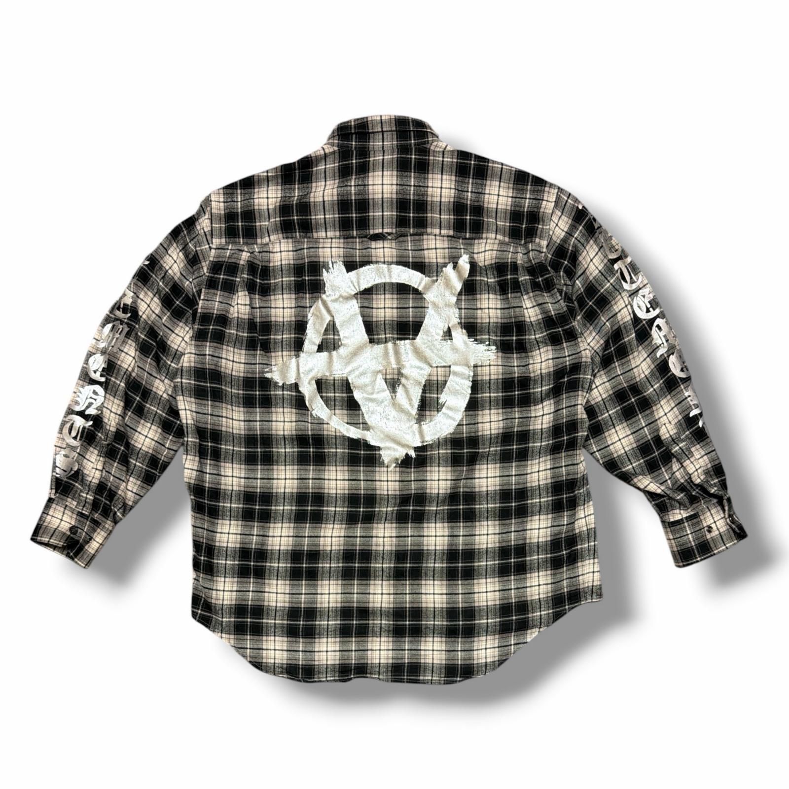 VETEMENTS 22AW Double Anarchy Flannel Shirt ダブルアナーキー