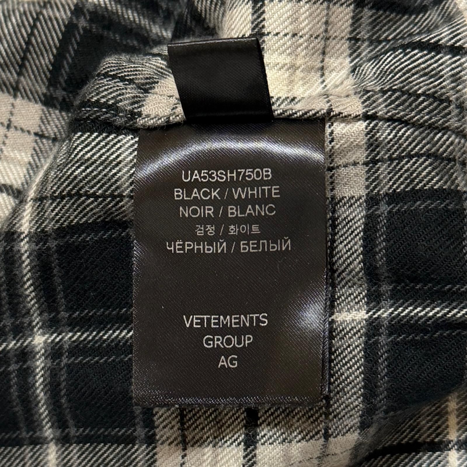 VETEMENTS 22AW Double Anarchy Flannel Shirt ダブルアナーキー